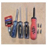 T-handle Torx, screw drivers, cutterhead knife blades