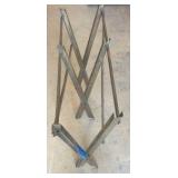 Portable Sawbuck Stand, steel splitting wedges