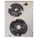 Leitz cutting heads in cabinet