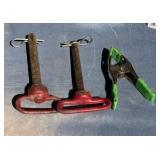 Hub caps, car jacks, rachet straps, trailer hitch, screw drivers + more