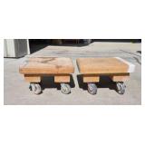 (4) Custom made floor dollies
