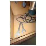 Bosch router, table fence; Tapering jig.  6-drawer cabinet