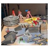 Hub caps, car jacks, rachet straps, trailer hitch, screw drivers + more