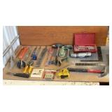 Craftsman rachet set, Snap-on angled drill, Metal files