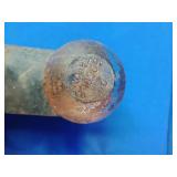 Two used steel trailer hitch ball mounts with 2' balls