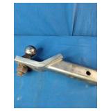 Stainless steel trailer hitch ball mount with a 2-inch shank and a pre-installed 2' trailer ball.
