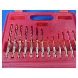 Mac Tools 52-piece 1/4' hex quick disconnect drill bit and driver set, typically housed in a red plastic case.