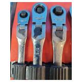 Craftsman 7-piece SAE locking flex-head ratcheting wrench set featuring 'Made in USA' branding.