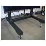 (2) 55' NEC MA551 MultiSync 4K UHD LED-Backlit LCD Monitors Mounted on a Peerless Heavy-Duty Rolling TV / Monitor Stand/Cart with HDMI Cablea - does NOT include Remote Controls