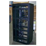Middle Atlantic MRK-4036 Audio / Video (A/V) Electronic Equipment Rack Enclosure with Lockable Front Vented Door - Keys INCLUDED, (4) 4' Top Cooling Fans with Thermostat and Mounted Power Strip
