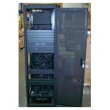 Middle Atlantic MRK-4036 Audio / Video (A/V) Electronic Equipment Rack Enclosure with Lockable Front Vented Door - Keys INCLUDED, (4) 4' Top Cooling Fans with Thermostat and Mounted Power Strip