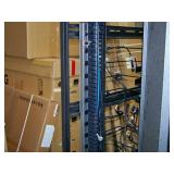 Middle Atlantic MRK-4036 Audio / Video (A/V) Electronic Equipment Rack Enclosure with Lockable Front Vented Door - Keys INCLUDED, (4) 4' Top Cooling Fans with Thermostat and Mounted Power Strip