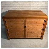 Large Wooden Storage Cabinet Table