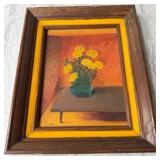 Floral oil painting signed 'IRENE KUSCHKE'