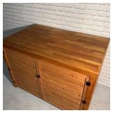Large Wooden Storage Cabinet Table