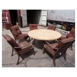 Very large Patio Table 64" with 6 Chairs