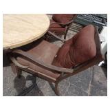 Very large Patio Table 64" with 6 Chairs