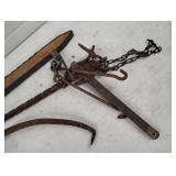 Large Vintage Ice Tongs and Post Pullers