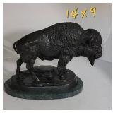 Carl Kauba Bronze Buffalo Sculpture