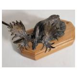 Rustic Bronze Moose Sculpture