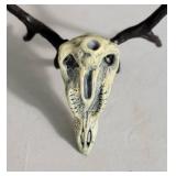 Bronze Zentique Deer Skull Sculpture