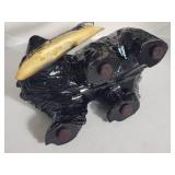 Hand Carved Black Bear with Salmon Sculpture