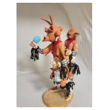 Signed Hopi Mudhead Kachina Doll with Child on Back