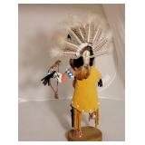 Signed Hopi Black Ogre Kachina Doll by J. Clark
