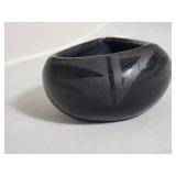 Santa Clara Pueblo Blackware Pottery Bowl