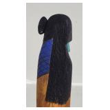Signed Hopi Long Hair Kachina Doll by T. Walters