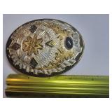 Crumrine Onyx Stone Cowboy Belt Buckle
