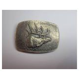Wyoming Studios Solid Brass Elk Belt Buckle