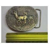 Wyoming Studios Brass Elk Belt Buckle