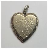 Vintage Engraved Heart Locket