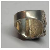 BHG Sterling & Rose Gold Grapevine Ring ~ Size 8, 13g