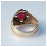 Vintage Spinel Silver Ring ~ Size 8, 7g