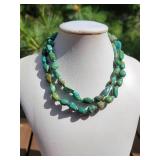 Southwestern Turquoise Bead Necklace ~ 26 Inches