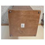 Dark Wood Display Pedestal with Tile Style Top