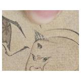 Framed Japanese Figure Print Pair