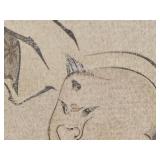 Framed Japanese Figure Print Pair