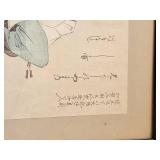 Framed Japanese Figure Print Pair