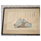 Framed Japanese Figure Print Pair