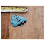 Rustic Wooden Keepsake Box with Turquoise Stone Accent