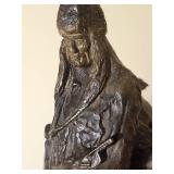 Frederic Remington Style 'The Mountain Man' Western Bronze Tone Sculpture