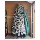 Seven foot tall flocked Artificial Tree