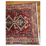 Red Geometric Area Rug 49 by 68 Inches