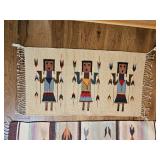 Southwestern Style Woven Accent Rugs Pair