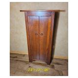 Solid Wood Storage Cabinet with Paneled Doors