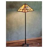 Mission Style Stained Glass Floor Lamp