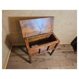 Rustic Wood Storage Table with Lift Top